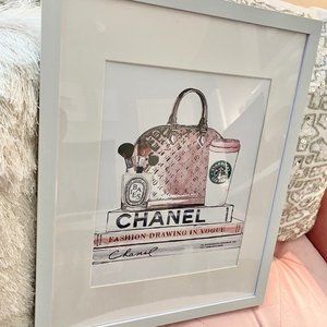 11x14 Glam Wall Art Chanel Starbucks Louis Vuitton